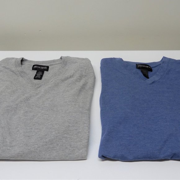 2 Men’s Pierre Cardin V-neck T-Shirts in size XL - Picture 1 of 7